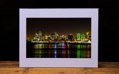 Limited Edition Print –  Montreal at Night with 12×16 Frame Mat